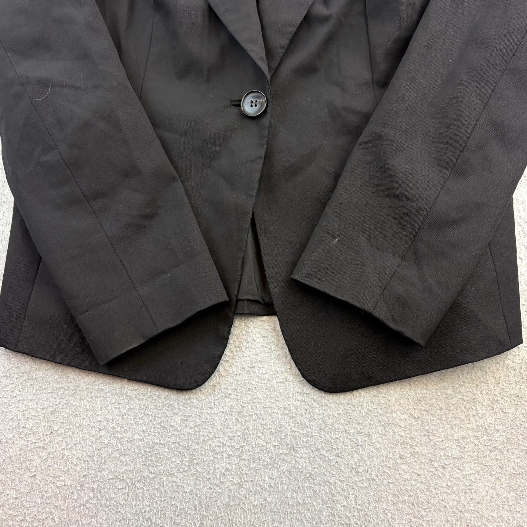 Vintage Lafayette 148 New York Blazer Jacket Womens 10 Black Shawl Collar One-Button Size L / US 10 / IT 46 - 7 Thumbnail