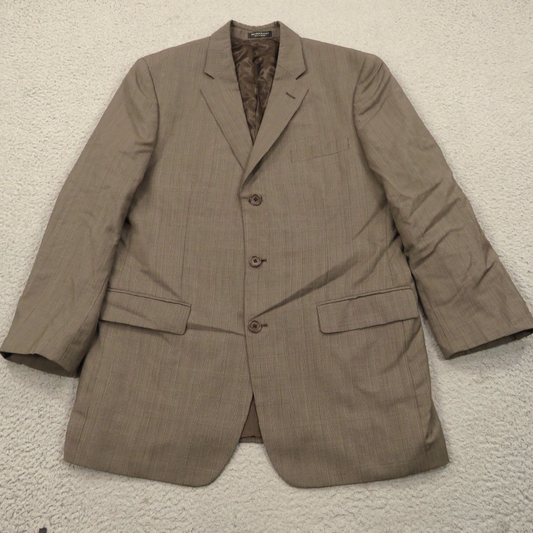 John Varvatos VINTAGE John Varvatos Suit 42R Super 120s Worsted Wool Glencheck Jacket 34x30 Trousers Size US 42 / EU 58 - 3 Thumbnail