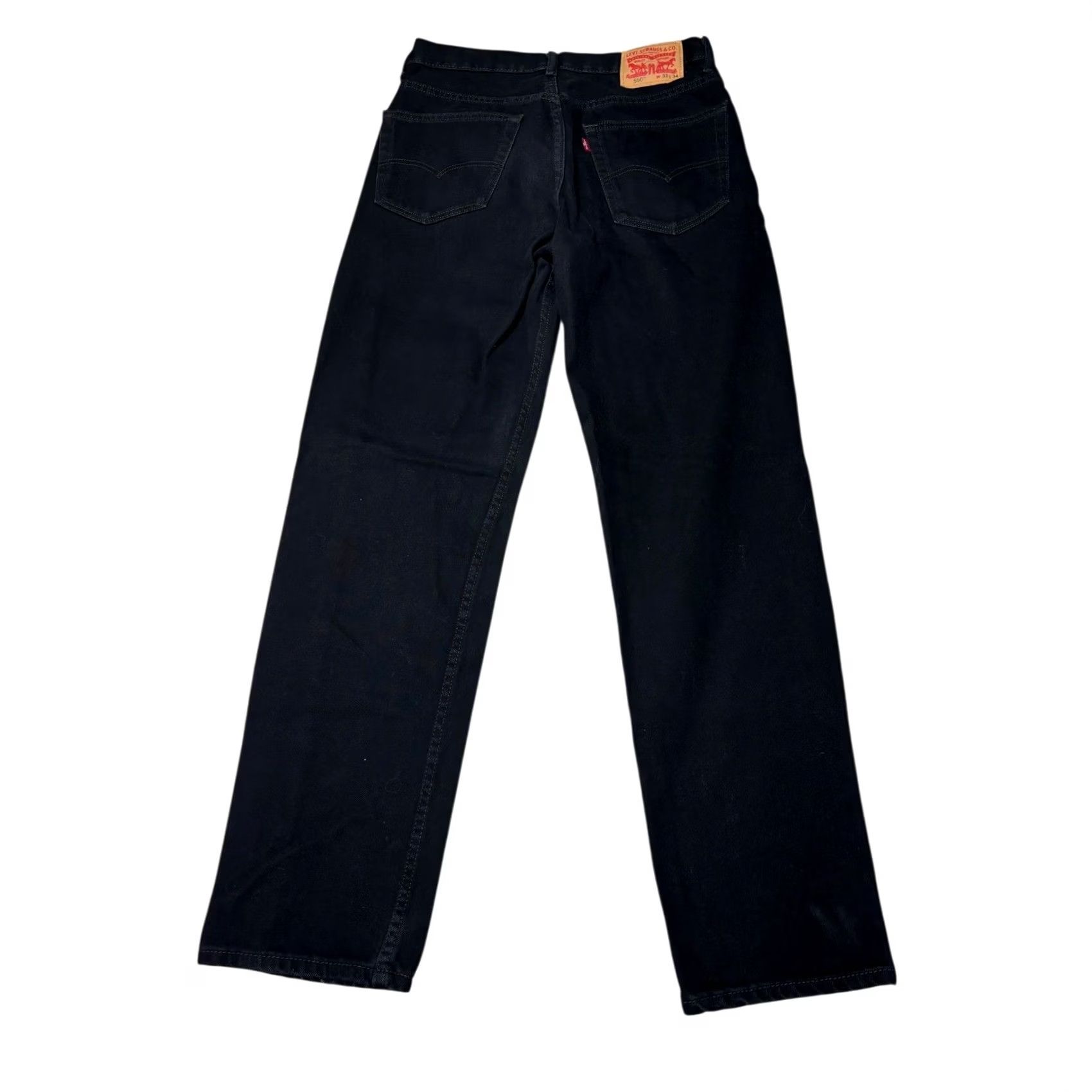 Levi's Levi's 505 Regular Fit Jeans Mens W33 L34 Black Denim Classic Everyday Pants Jeans Regu lar Fit Mens Black Denim 505 Levi's Size US 33 - 6 Thumbnail
