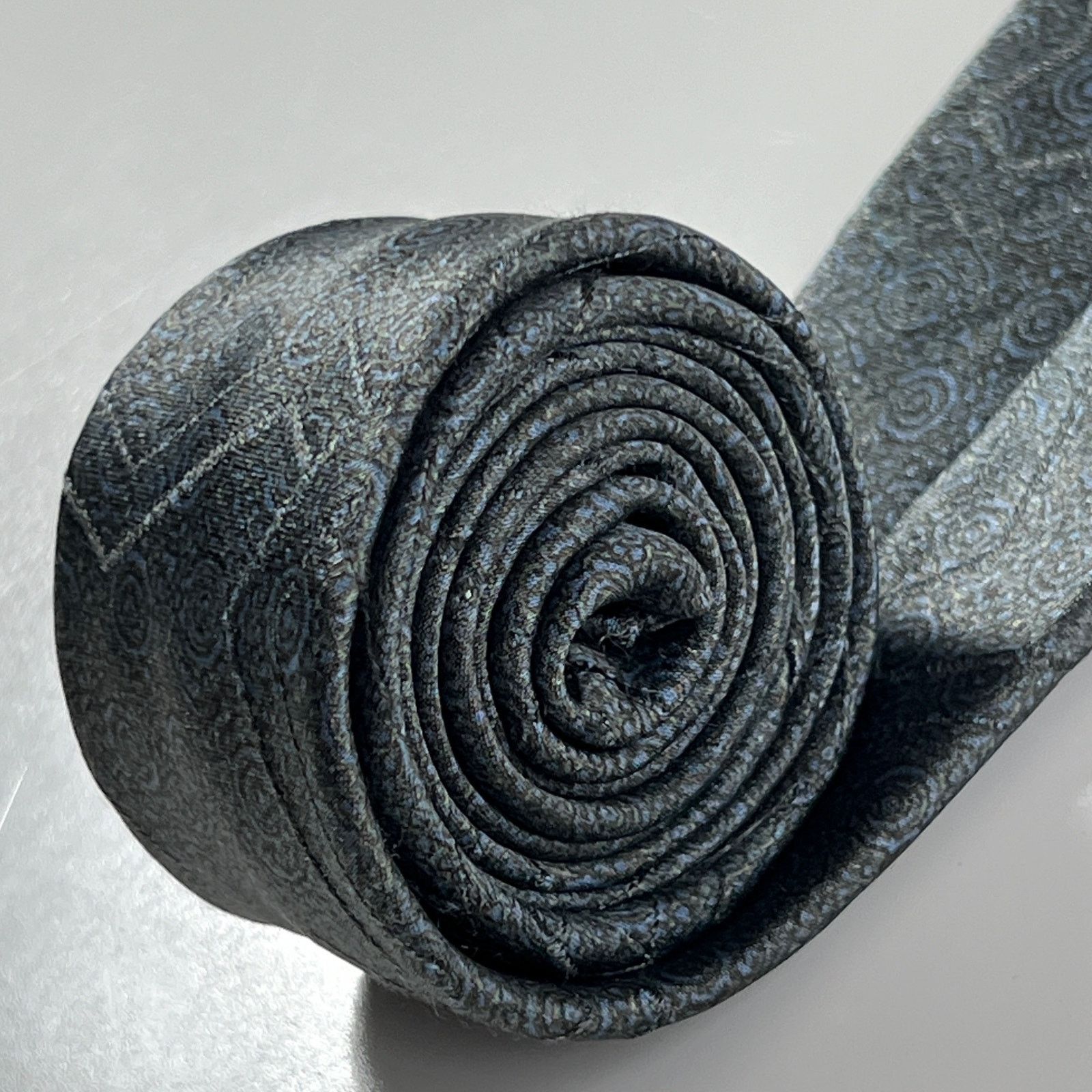 Gianfranco Ferre Gianfranco Ferre Men's Italy Tie Blue Gray 100% Silk Necktie Size ONE SIZE - 8 Thumbnail