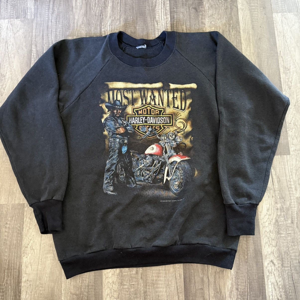 Harley Davidson Vintage 92 3d emblem most wanted harley davidson crewneck M Size US M / EU 48-50 / 2 - 1 Thumbnail