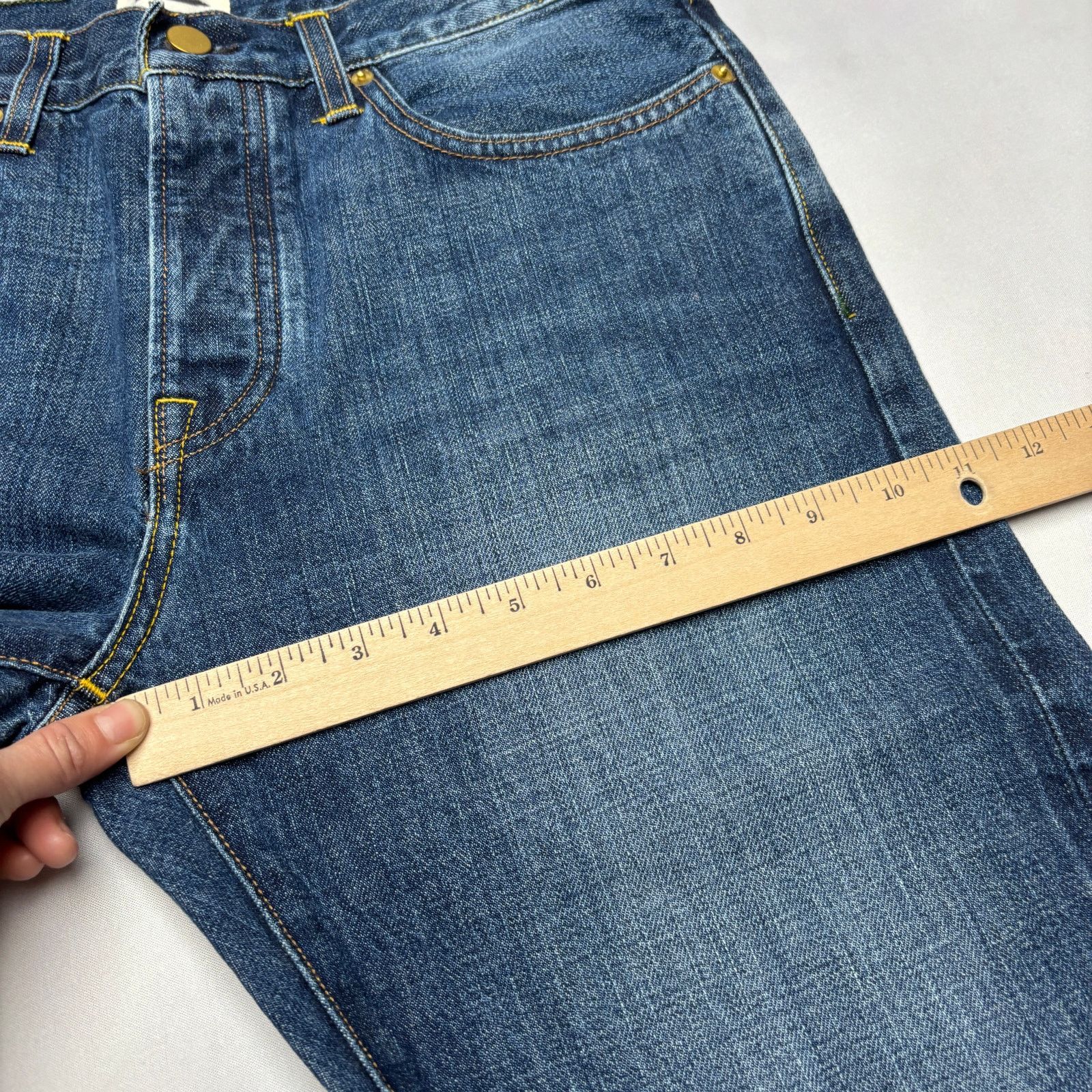 Sid Mashburn $325 Sid Mashburn Japanese Selvedge Deep Indigo Jeans 33x32 Size US 33 - 8 Thumbnail