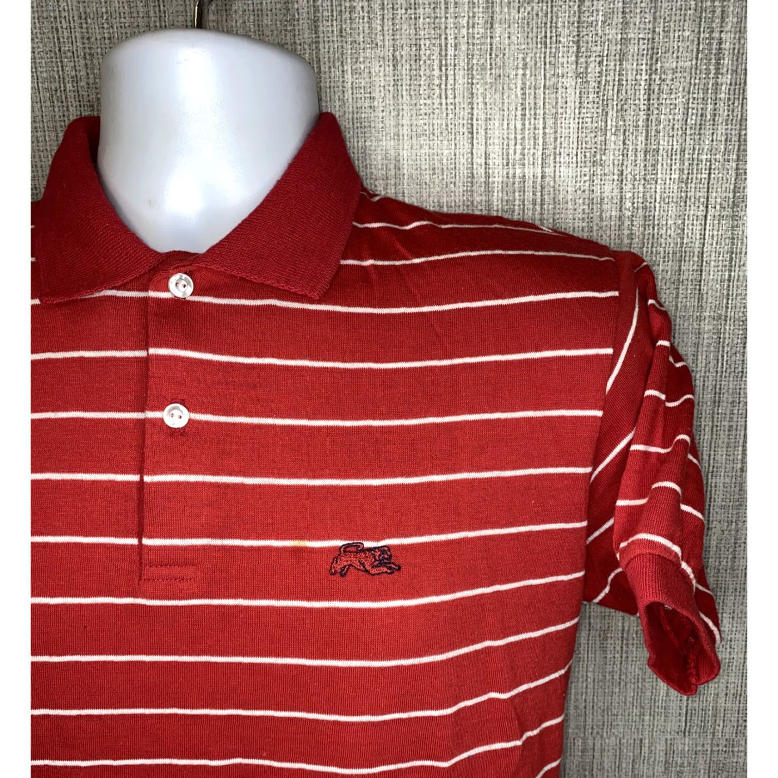 Vintage VINTAGE Garan Polo Shirt Golf Mens Short Sleeve Striped Red Size L USA Made Size US L / EU 52-54 / 3 - 2 Thumbnail