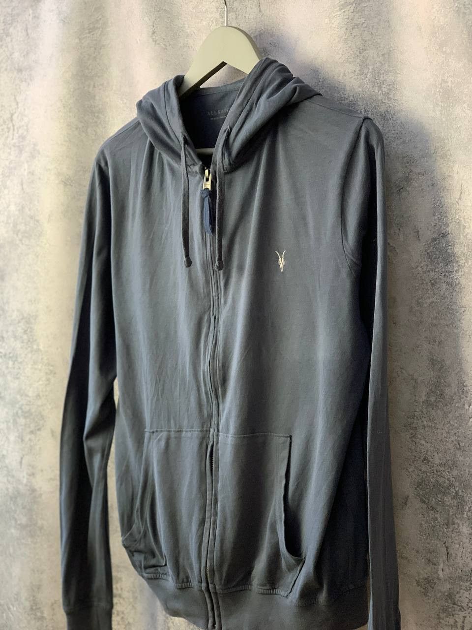 Allsaints AllSaints Hoodie Grey Full Zip Ram Casual Lightweight Size US M / EU 48-50 / 2 - 2 Thumbnail