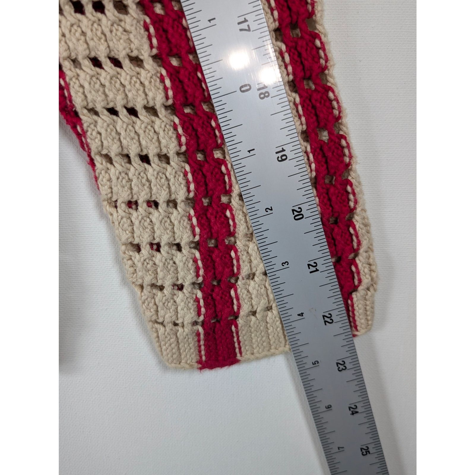 Unknown London Callahan Knitwear Striped Cardigan Red Cream Size Small USED Size S / US 4 / IT 40 - 7 Thumbnail