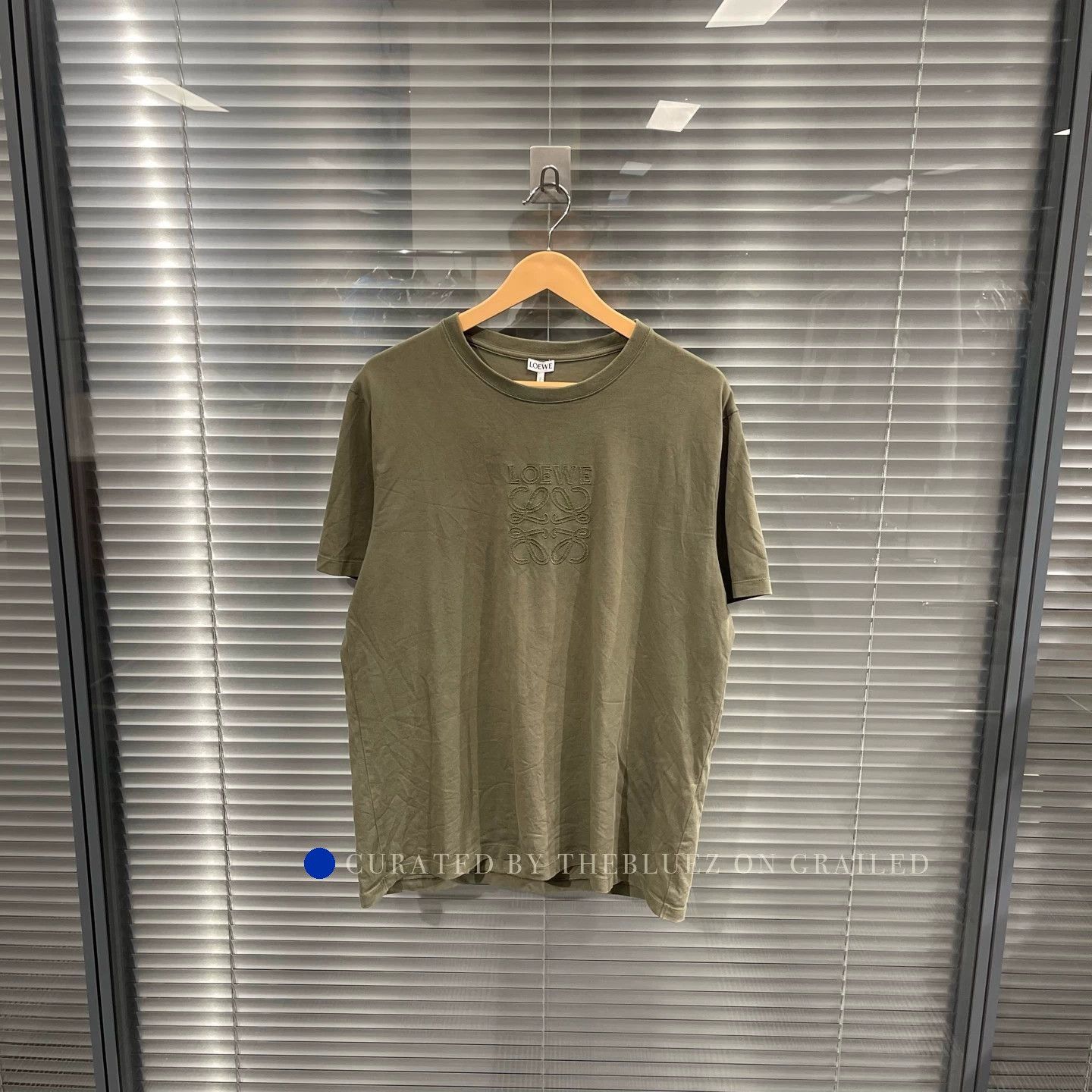 Loewe Embroidered Short Sleeve Tee in Green Size US M / EU 48-50 / 2 - 1 Thumbnail