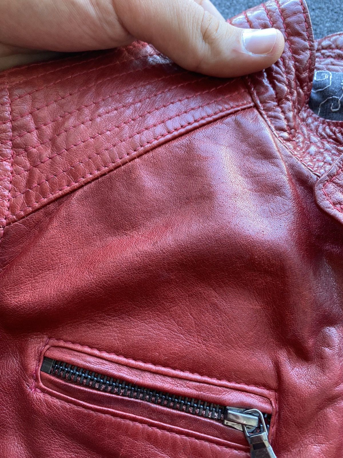 Other 🔥Opium Punk Gothic Red Leather Jacket q-21 Xl Size XL / US 12-14 / IT 48-50 - 19 Thumbnail