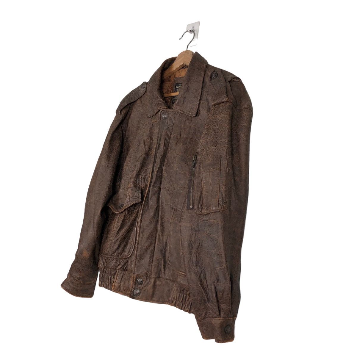 Japanese Brand 🔥Vintage Biker Leather Jacket Bayleaf Anch Issey Miyake Size US M / EU 48-50 / 2 - 2 Thumbnail