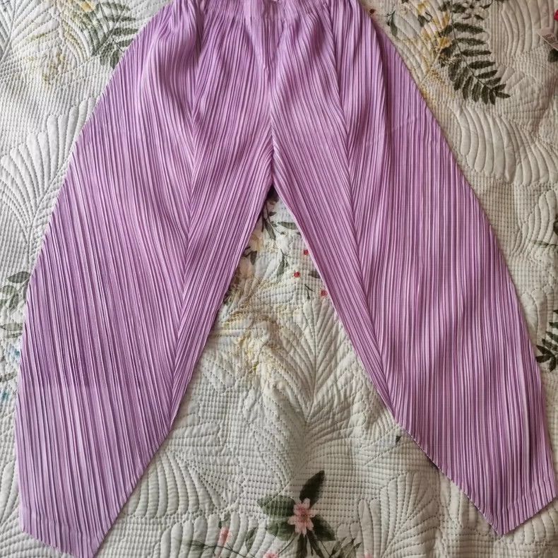 Issey Miyake Issey Miyake size:1 Pink pleated trousers Size 22" - 1 Thumbnail