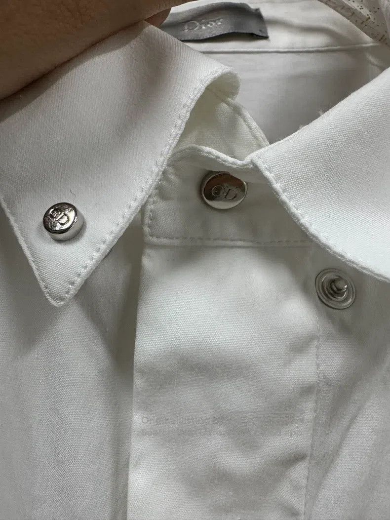 Dior Dior Size38 White shirt with bee embroidery Size US XXS / EU 40 - 4 Thumbnail