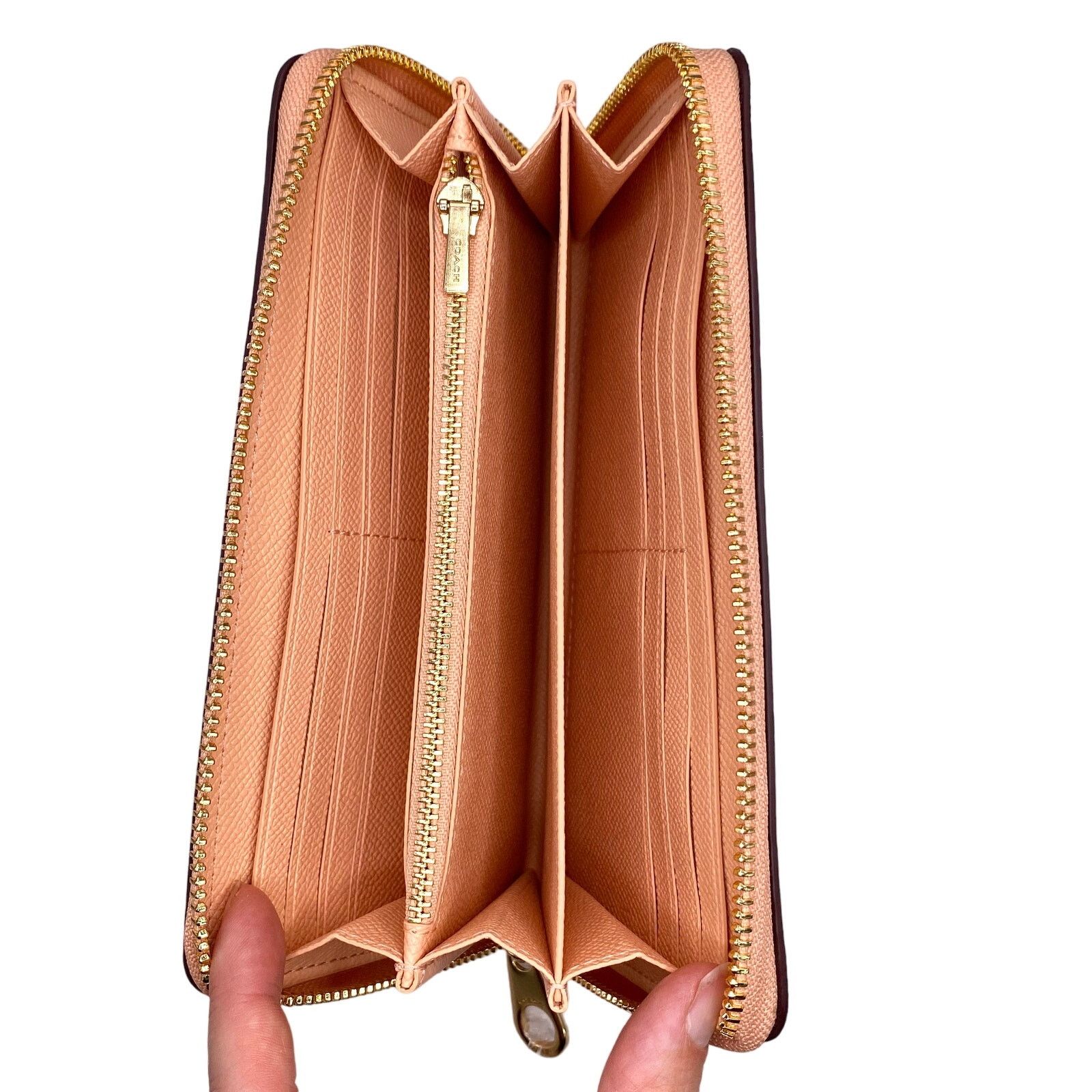 Coach Coach Long Zip Around Wallet in Faded Blush Leather C3441 Size ONE SIZE - 3 Thumbnail