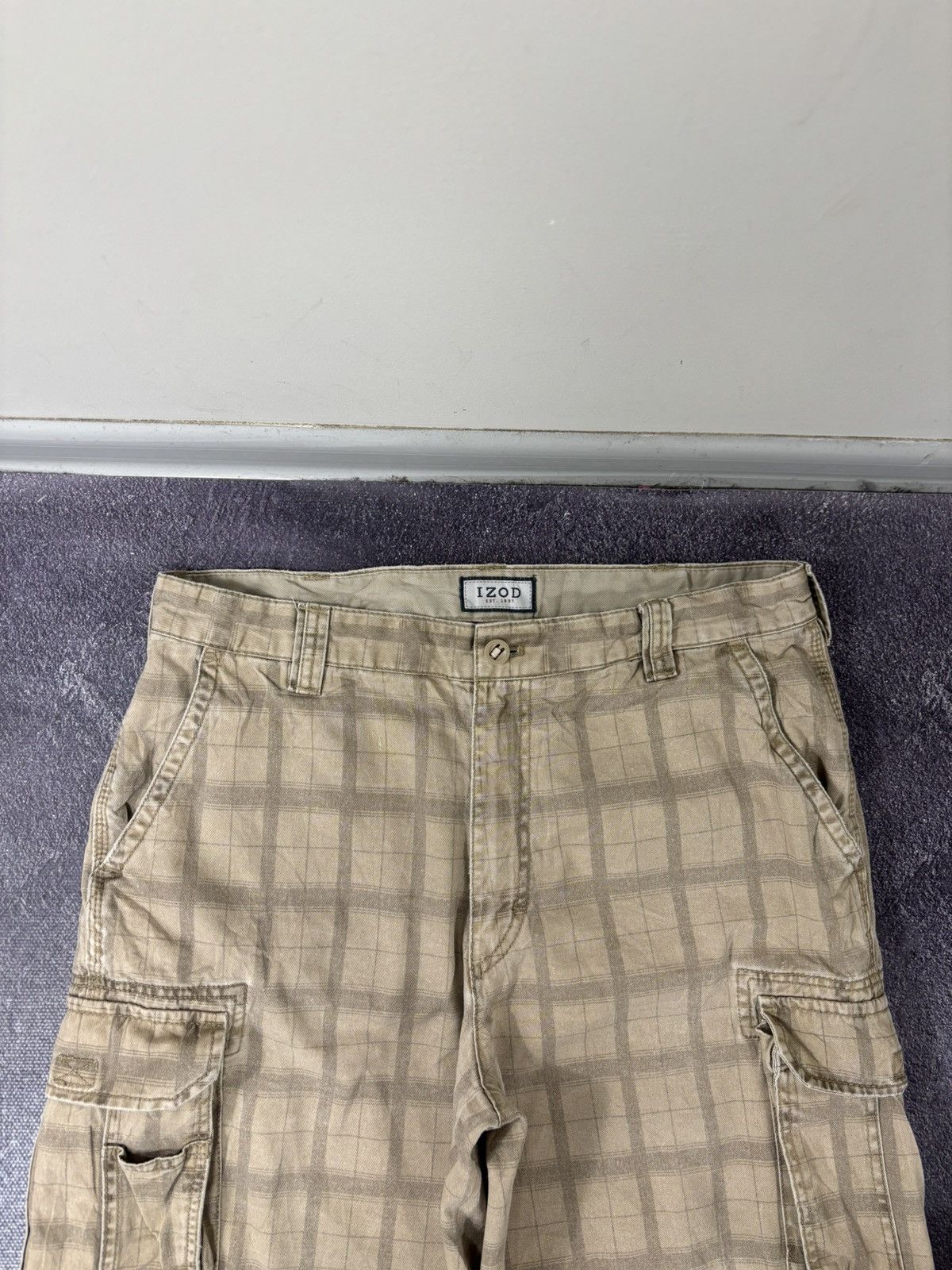Izod Vintage IZOD Wide-Leg Men’s Utility Hype Baggy Cargo Shorts Size US 34 / EU 50 - 5 Thumbnail