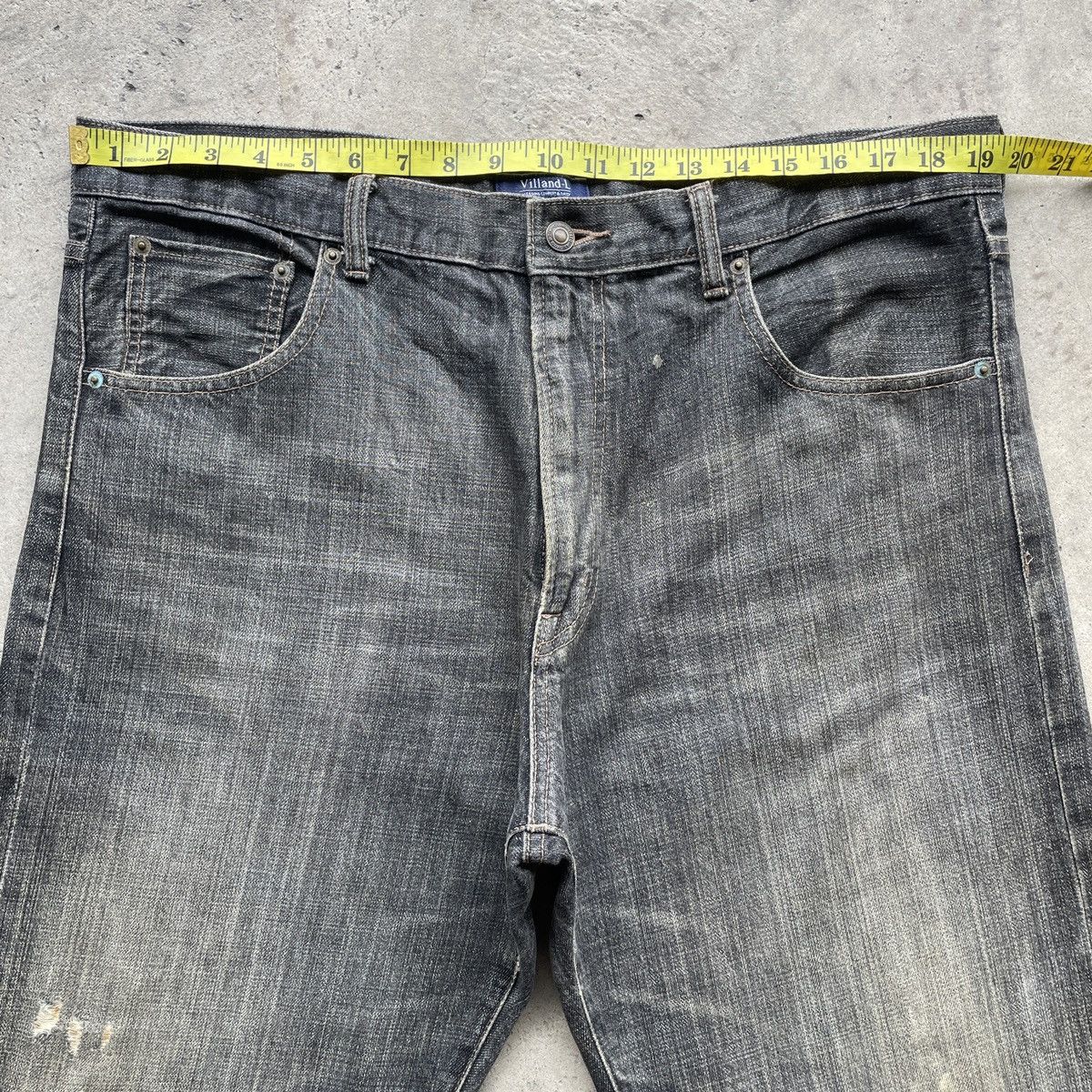 Japanese Brand W39x30💥 Vintage Villand Japan Black Faded Denim Jeans Pants Size US 39 - 5 Thumbnail