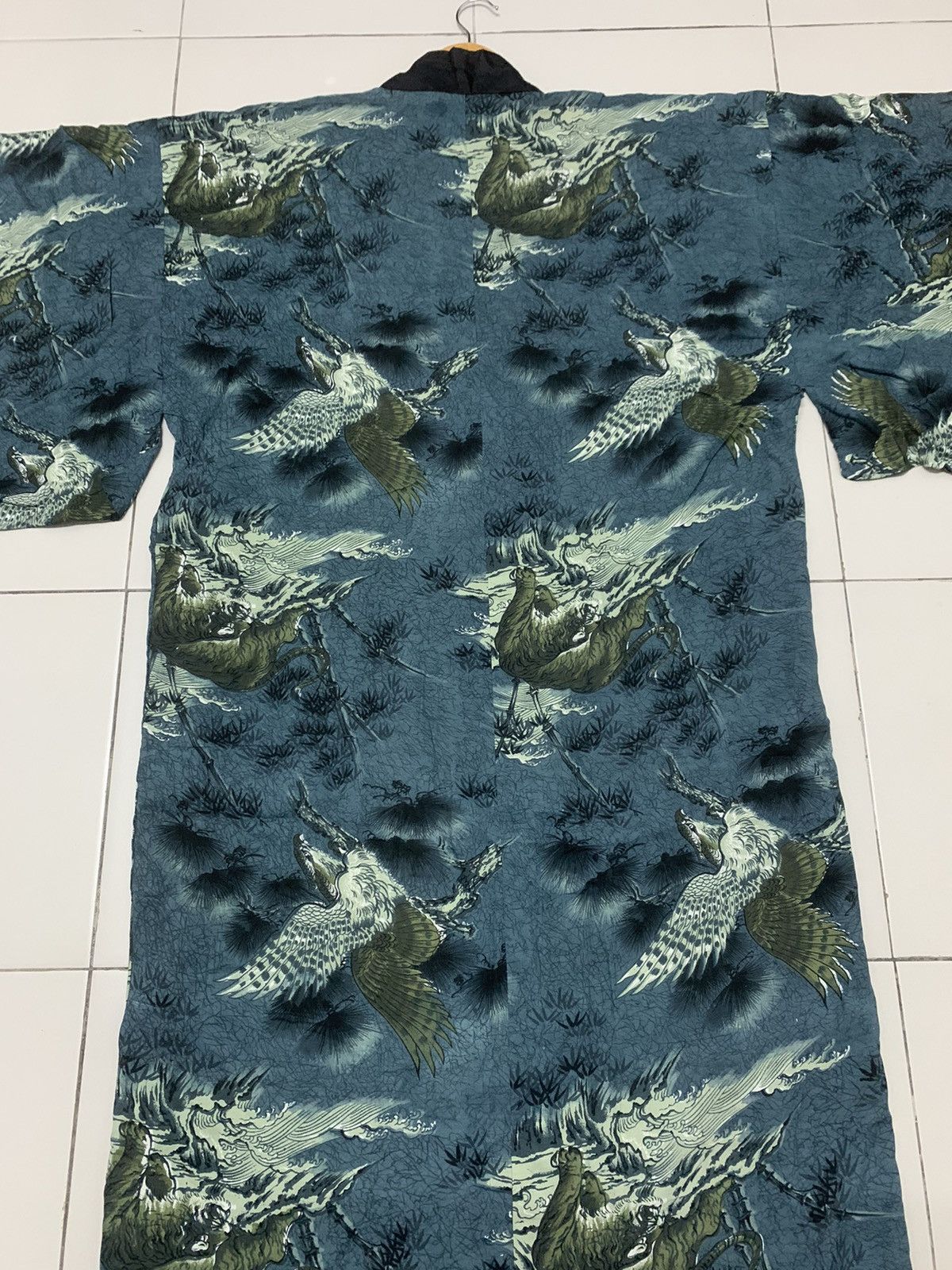Japanese Brand Vintage Kimono Japan Traditional Tiger & Eagle Full print Size US XL / EU 56 / 4 - 5 Thumbnail