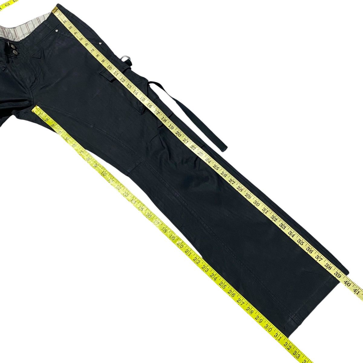 Japanese Brand × Tornado Mart Tornado Mart Cargo Flare Pants Faded Black Size 28" / US 6 / IT 42 - 18 Thumbnail