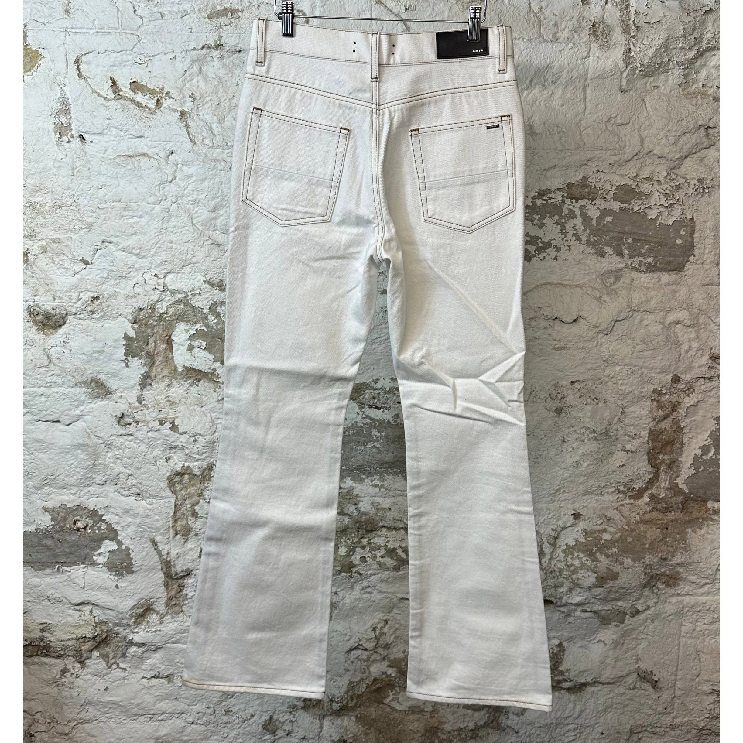 Amiri Amiri Plain White Flare Denim Jeans Sz 30 Size US 30 / EU 46 - 2 Thumbnail