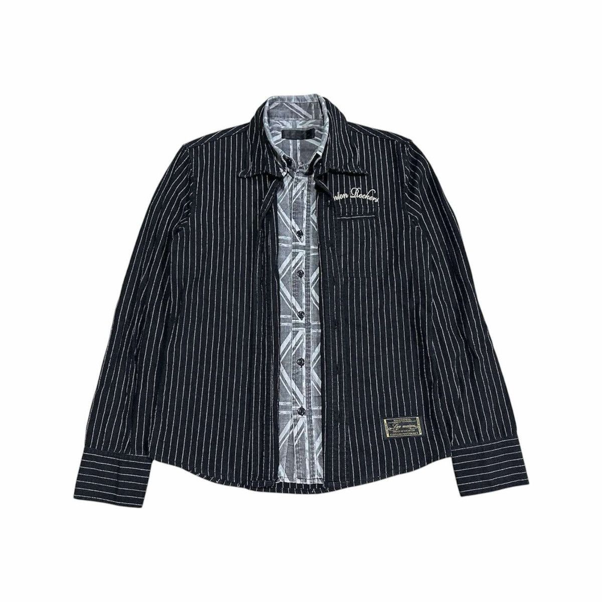 Hysteric Glamour × If Six Was Nine × Japanese Brand 🔥Sick Y2K Luv Maison Jackrose Union Rock Double Layer Shirt Size US M / EU 48-50 / 2 - 3 Thumbnail