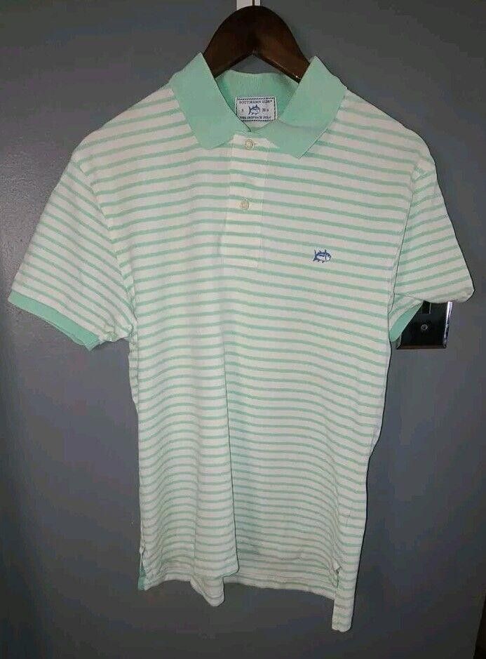 Southern Tide Southern Tide Polo Shirt S Blue Skipjack Cotton Striped Mens Size US S / EU 44-46 / 1 - 1 Thumbnail