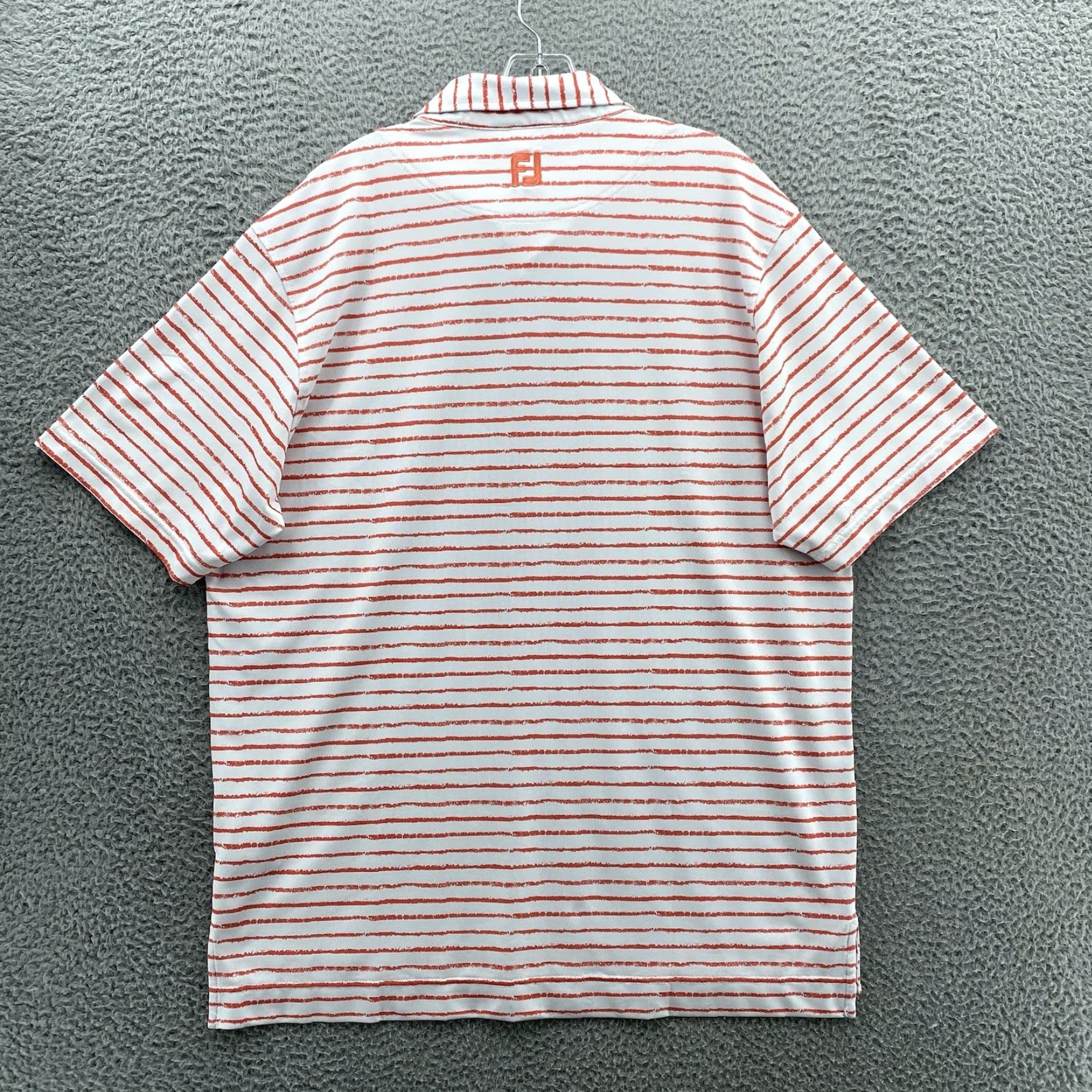 Footjoy Footjoy Polo Shirt Adult Large White Striped Athletic Fit Golf Casual Outdoor FJ Shirt Men's Polo Size US L / EU 52-54 / 3 - 5 Thumbnail