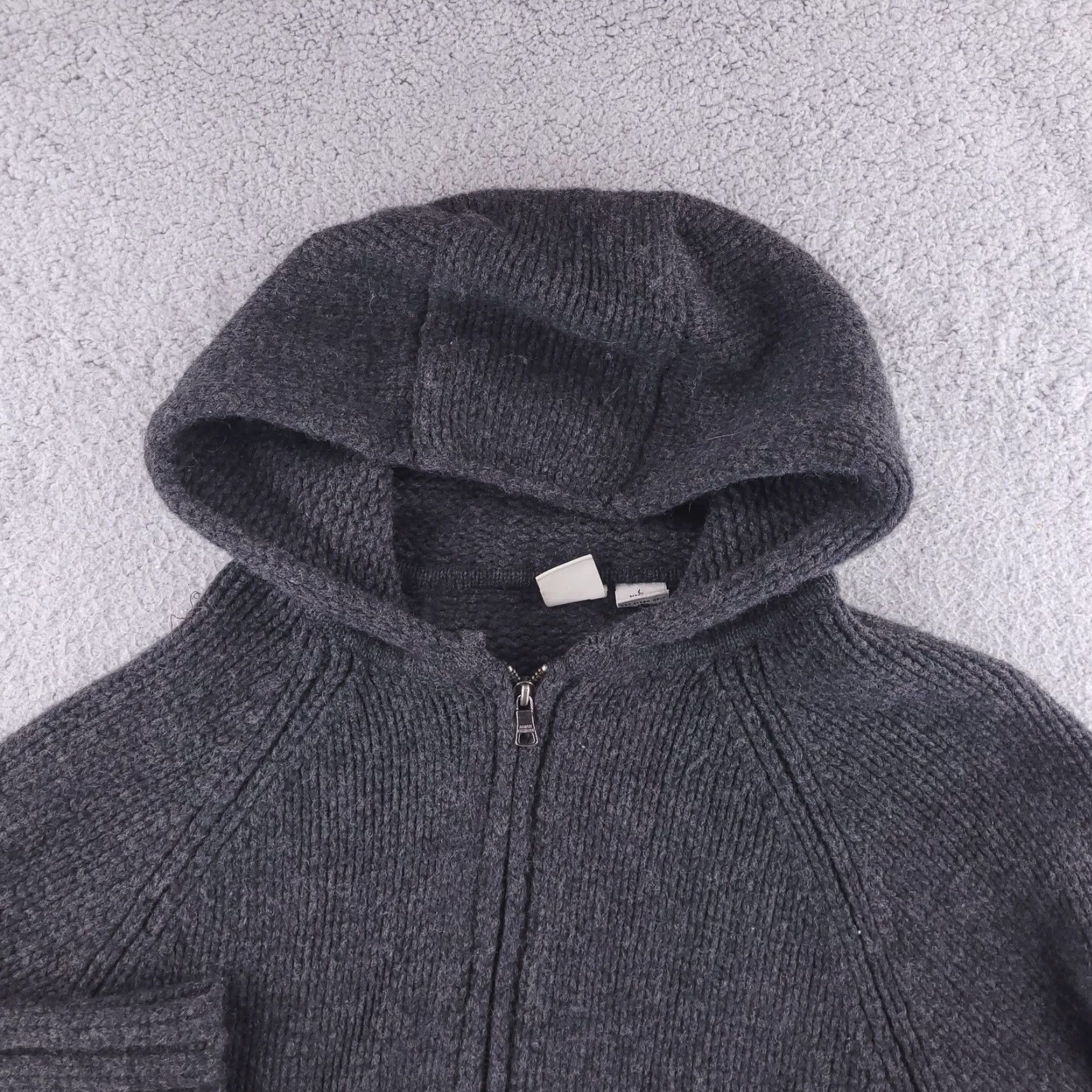 Armani Exchange Armani Exchange Hoodie Womens Large Gray 100% Wool Zip Full Zip Wool Material Gray Womens L Folded Size L / US 10 / IT 46 - 4 Thumbnail