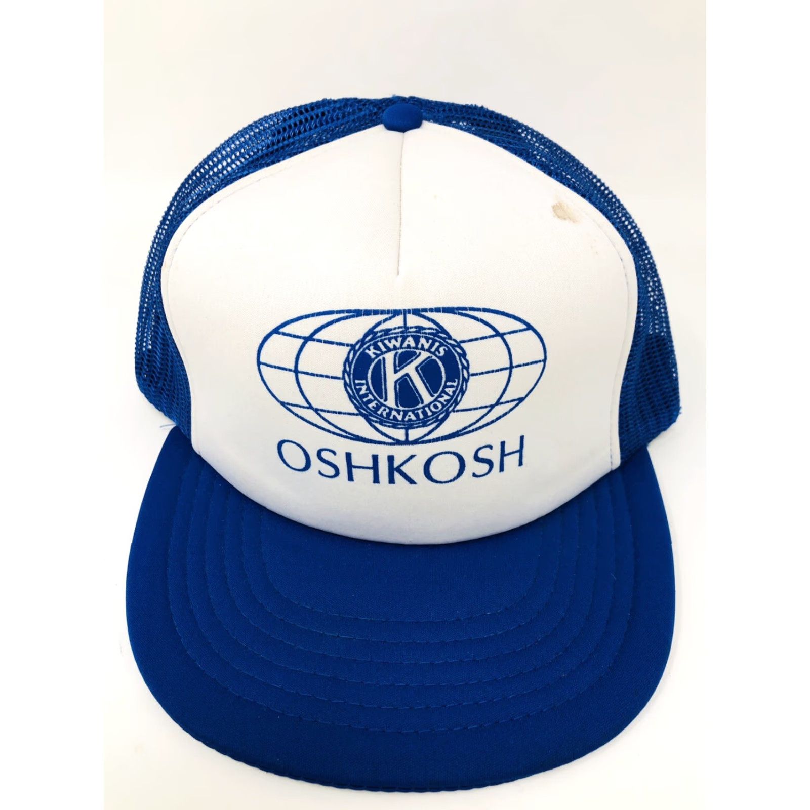 Vintage VINTAGE Kiwanis International Oshkosh Wisconsin Snapback Trucker Hat Cap Blue Size ONE SIZE - 3 Thumbnail