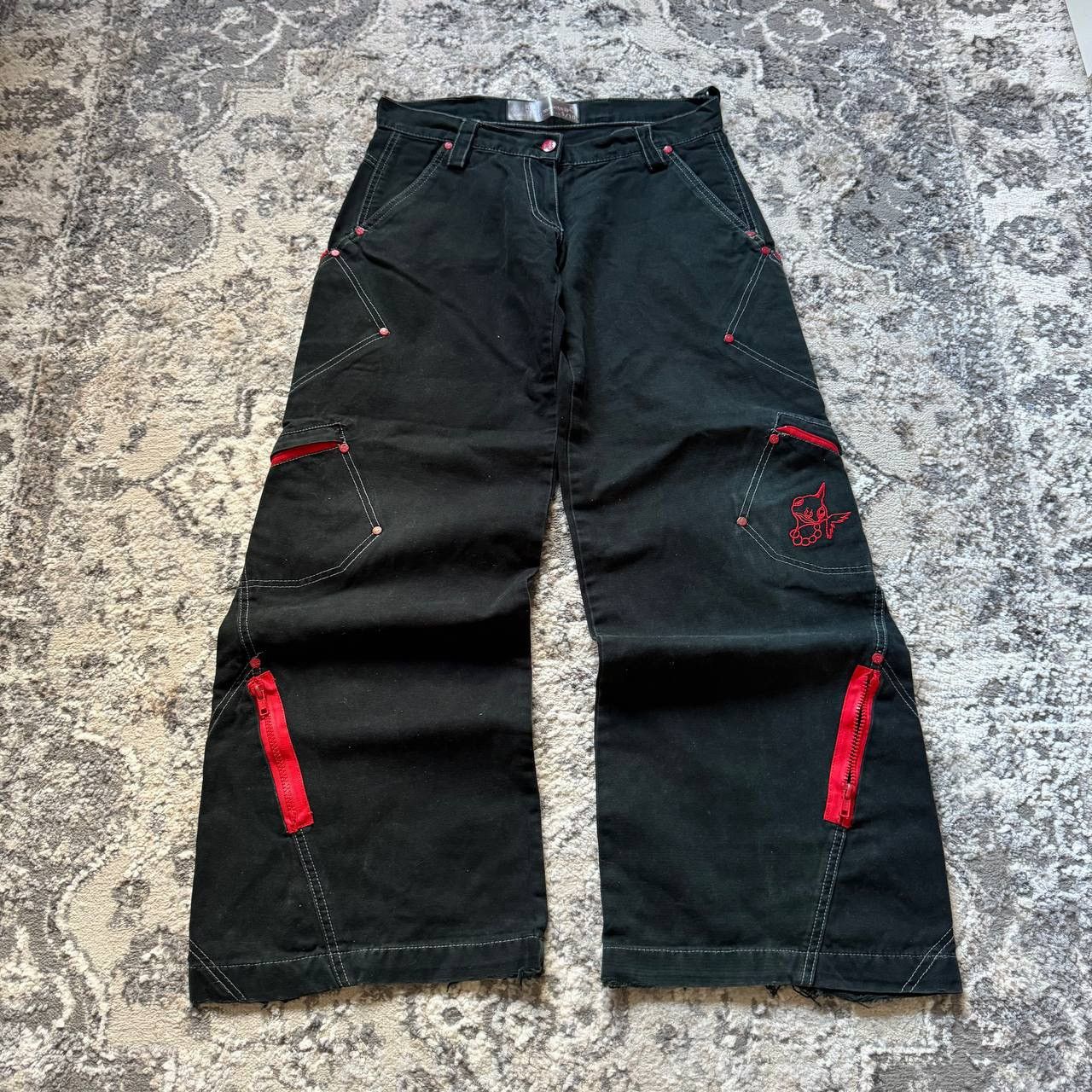 Japanese Brand Japanese Punky Fish Ultra Wide Leg Skate JNCO Skate Pants Size 32" / US 10 / IT 46 - 6 Thumbnail