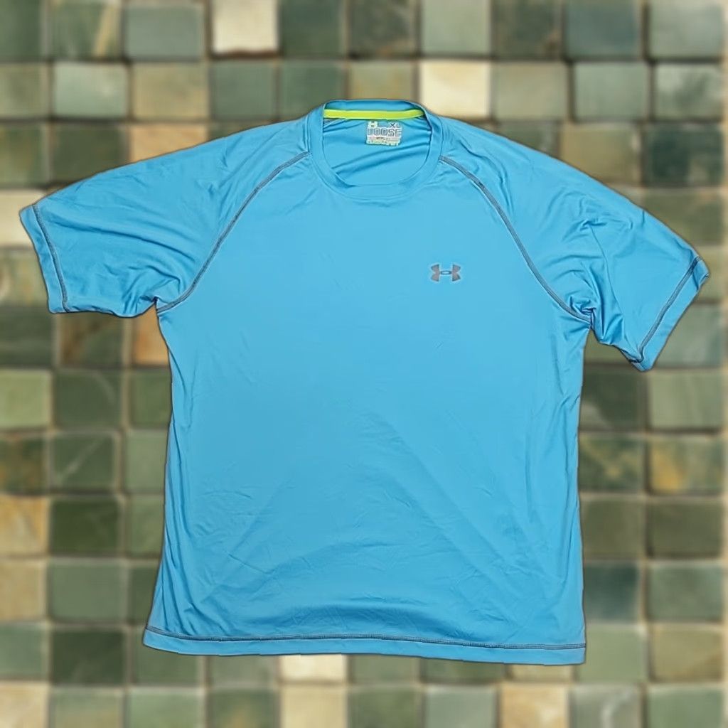 Under Armour Under Armour HEATGEAR Shirt Mens XL Blue Loose Catalyst Short Sleeve Shirt Men XL Blue Logo Breathable Moisture Wicking Quick Dry 90s? Size US XL / EU 56 / 4 - 1 Thumbnail