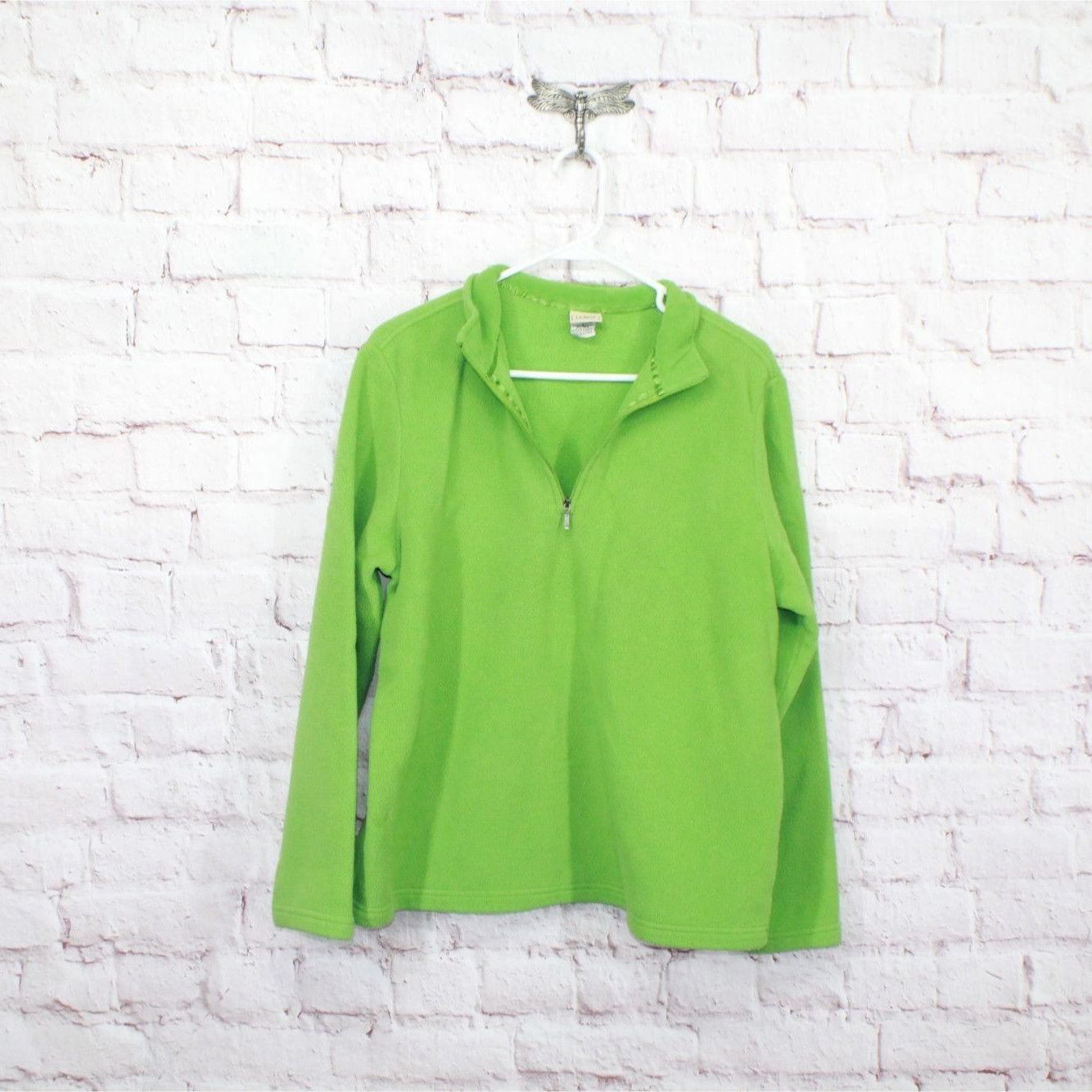 L.L. Bean LL Bean Women's Sweater Fleece Quarter Zip Pullover Size XL / US 12-14 / IT 48-50 - 7 Thumbnail