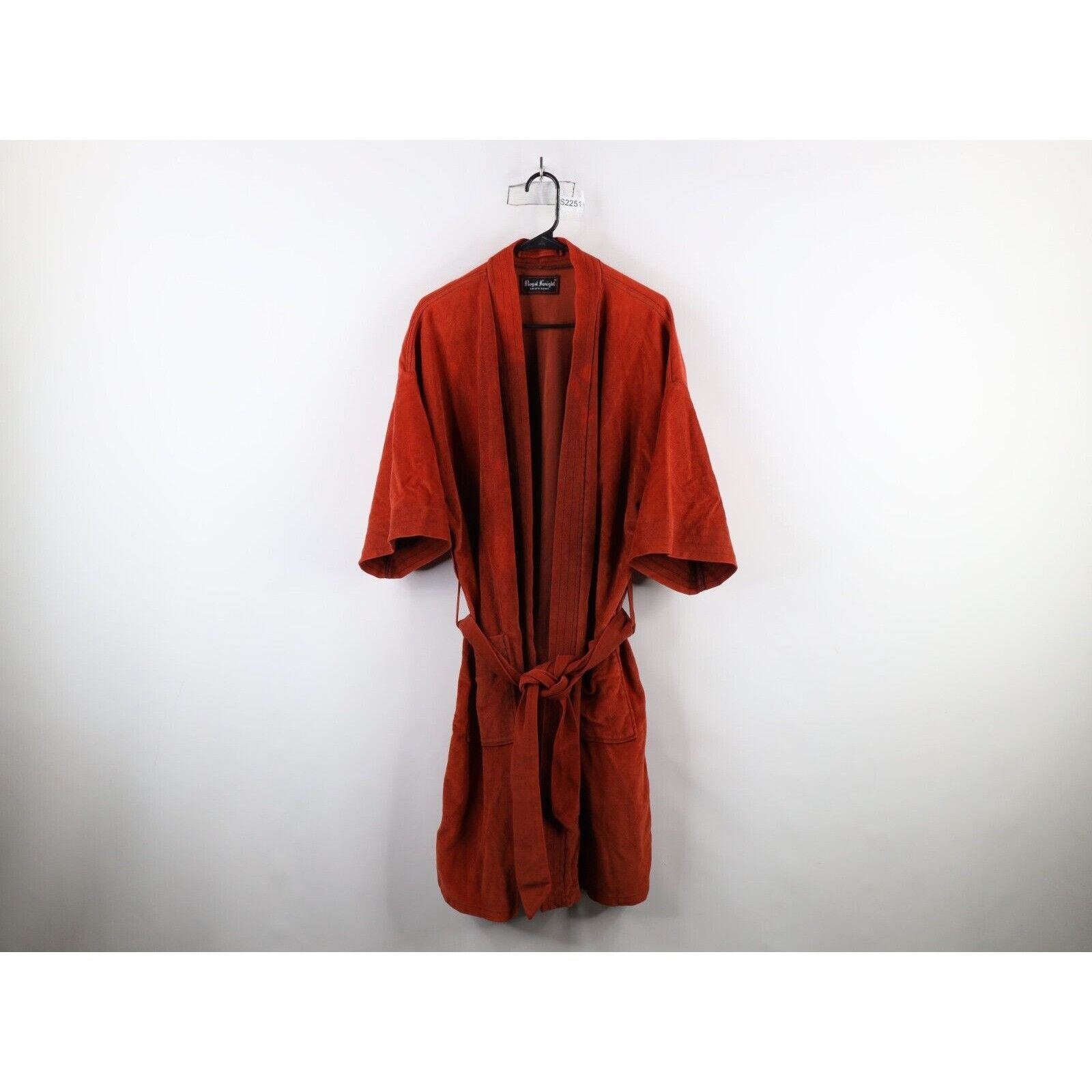 Vintage Vintage 70s Streetwear Sun Faded Velvet Velour Belted Robe Size US L / EU 52-54 / 3 - 1 Thumbnail