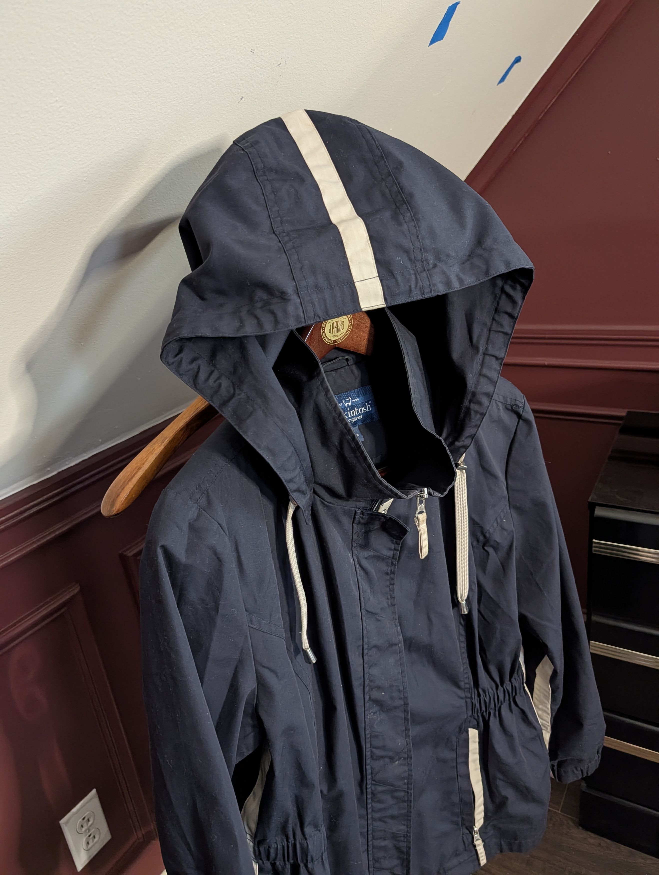 Mackintosh Blue/White striped zip-up hooded jacket XL Size XL / US 12-14 / IT 48-50 - 2 Thumbnail