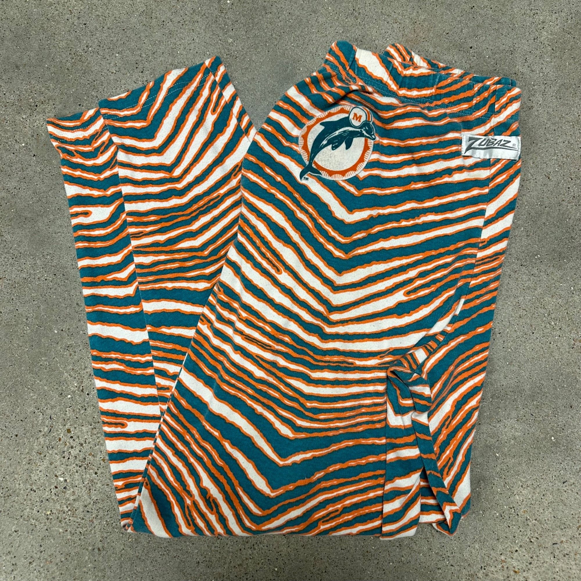 Vintage Zubaz Vintage 90s Zubaz Chetah Print Miami Dolphins NFL Sweatpants Grailed