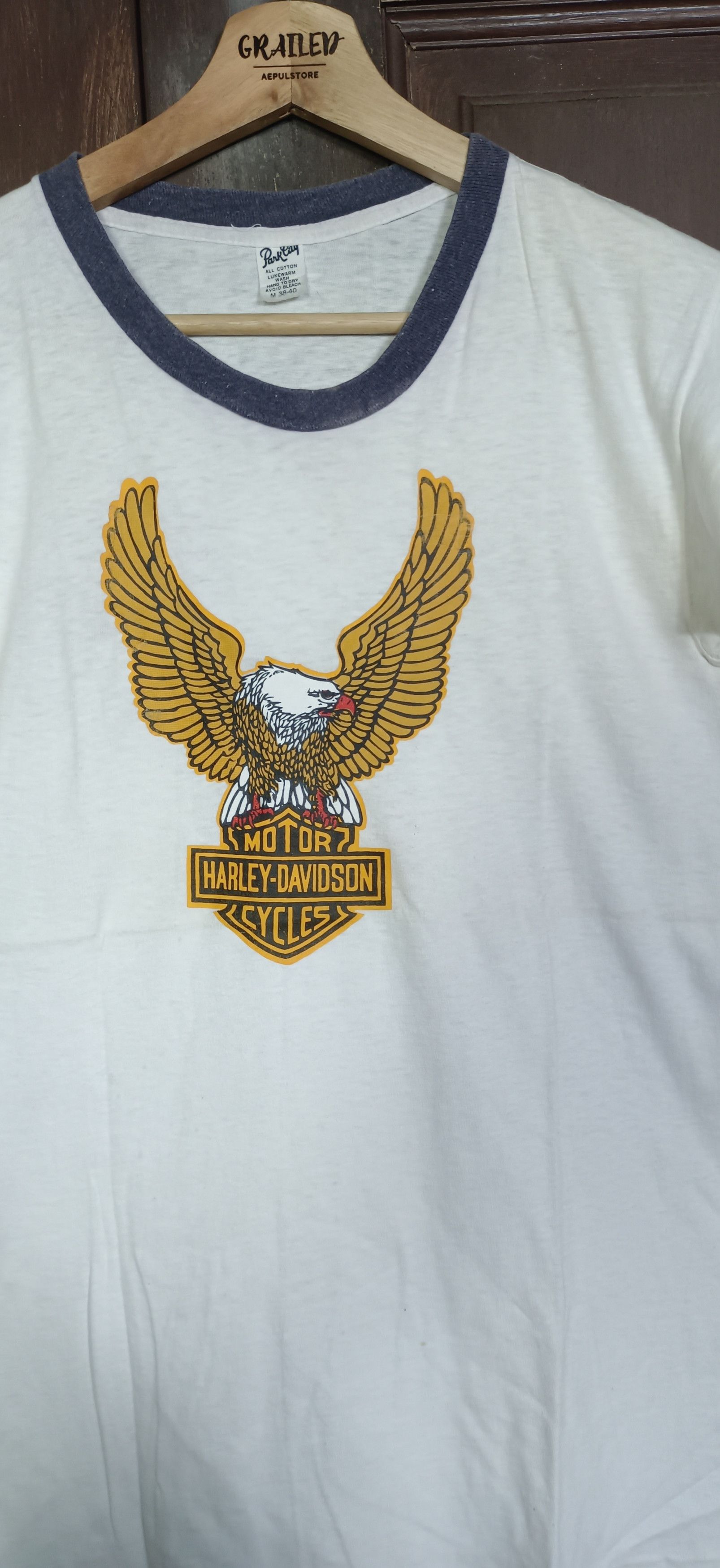 Harley Davidson Vintage 70s🔥 Harley Davidson Pittsburgh Ringer Size US XS / EU 42 / 0 - 3 Thumbnail