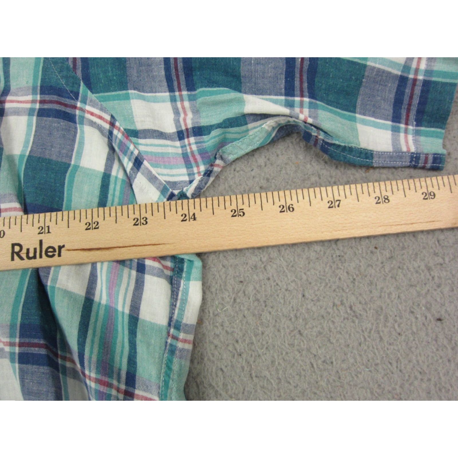 Vintage Flying Scotsman Shirt XL Blue Plaid Mens Button-Up Short Sleeve 90s Casual Cotton Made in USA Size US XL / EU 56 / 4 - 6 Thumbnail