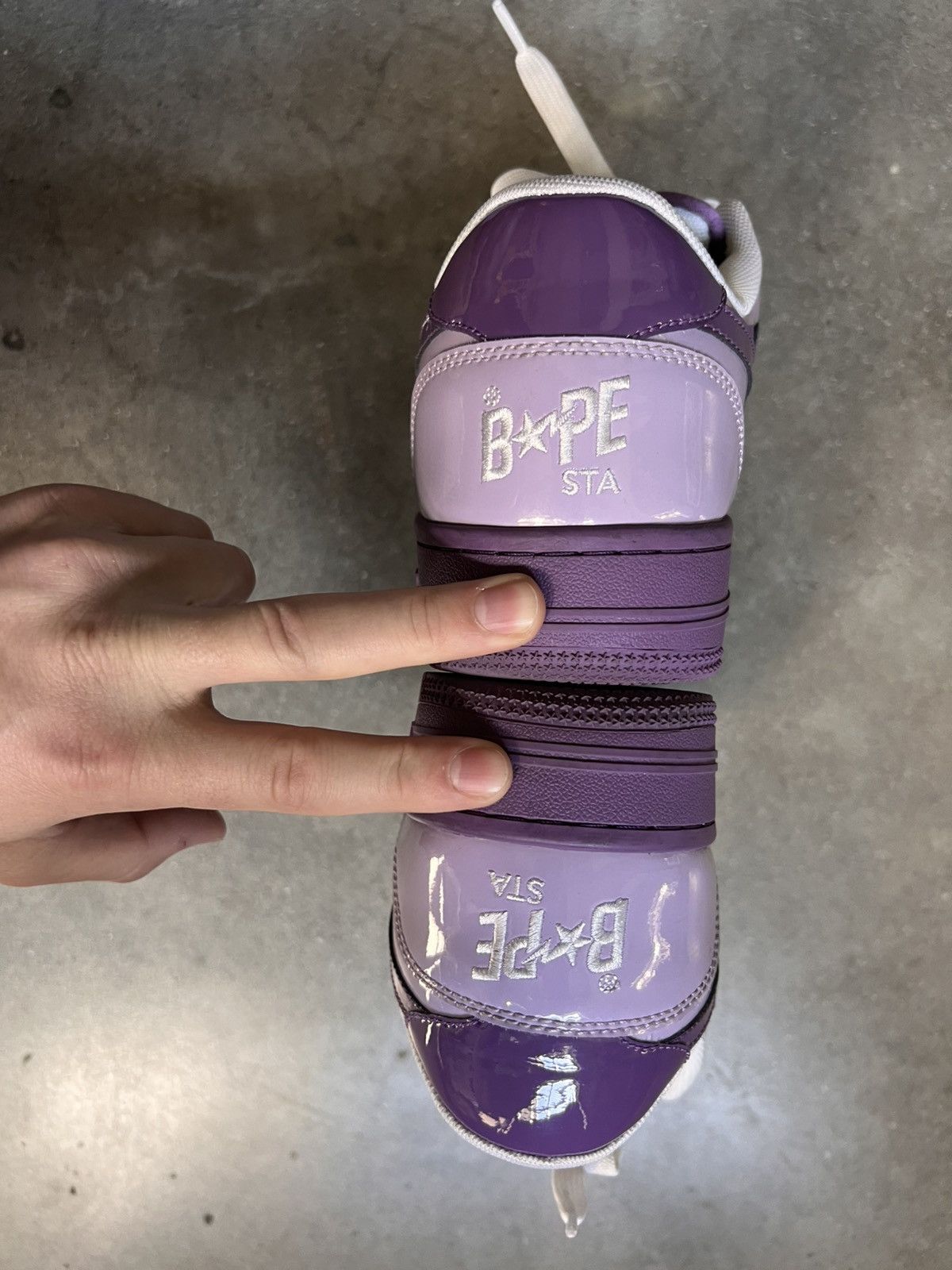 Bape Bape 20th Anniversary Purple/White Bapesta Size US 8.5 / EU 41-42 - 5 Thumbnail