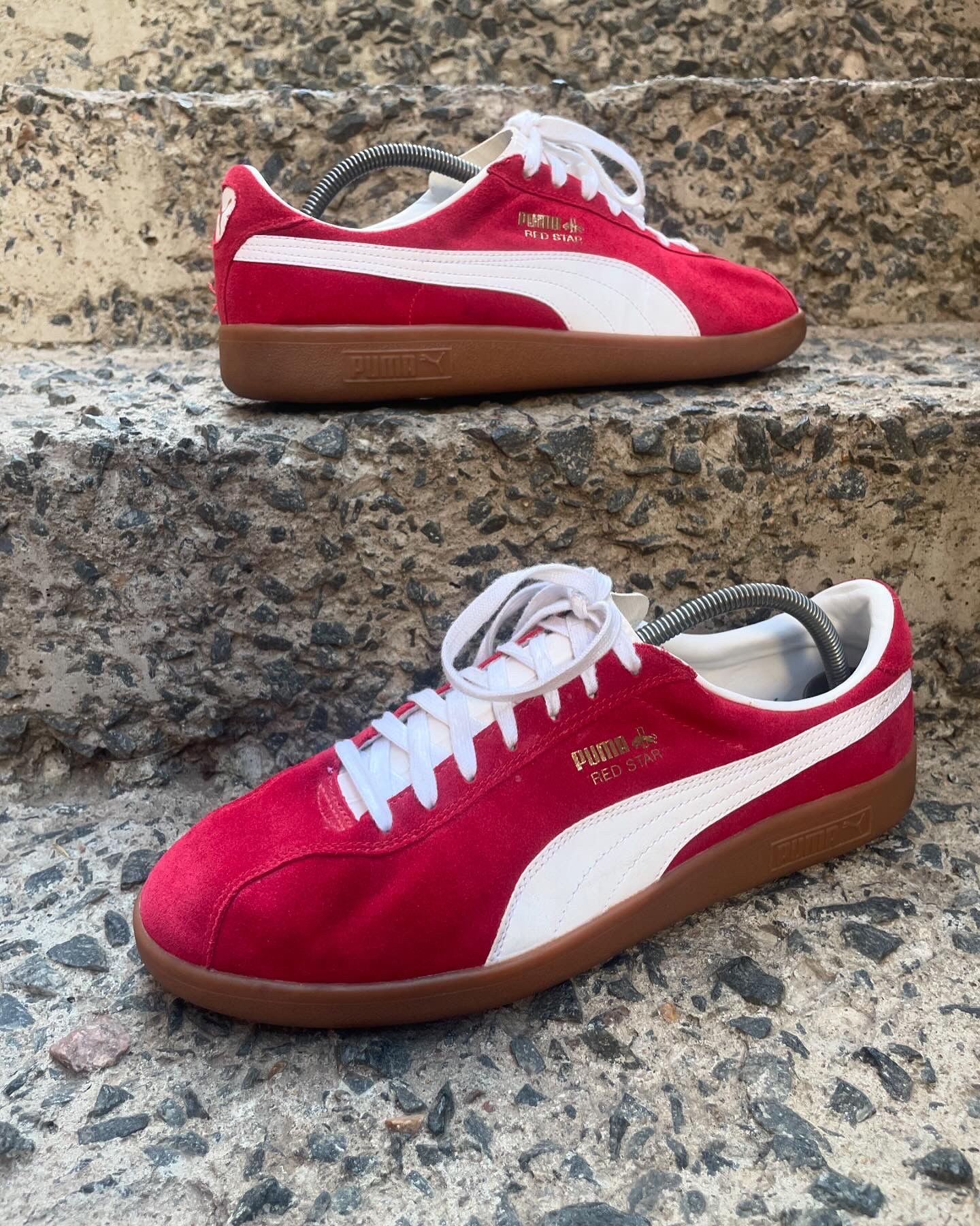 Puma × Vintage Rare Puma red star vintage sneakers Size US 12 / EU 45 - 3 Thumbnail