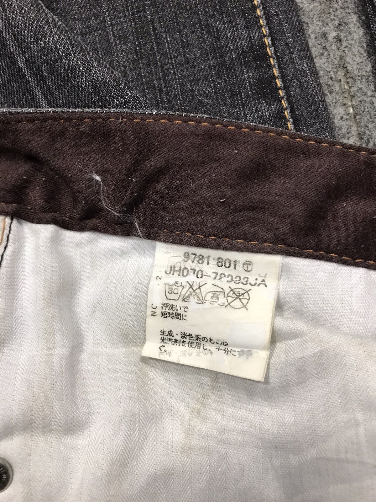 Japanese Brand × Takeo Kikuchi × Vintage Vintage Takeo Kikuchi Black Colour Design Denim Jeans Size US 34 / EU 50 - 12 Thumbnail