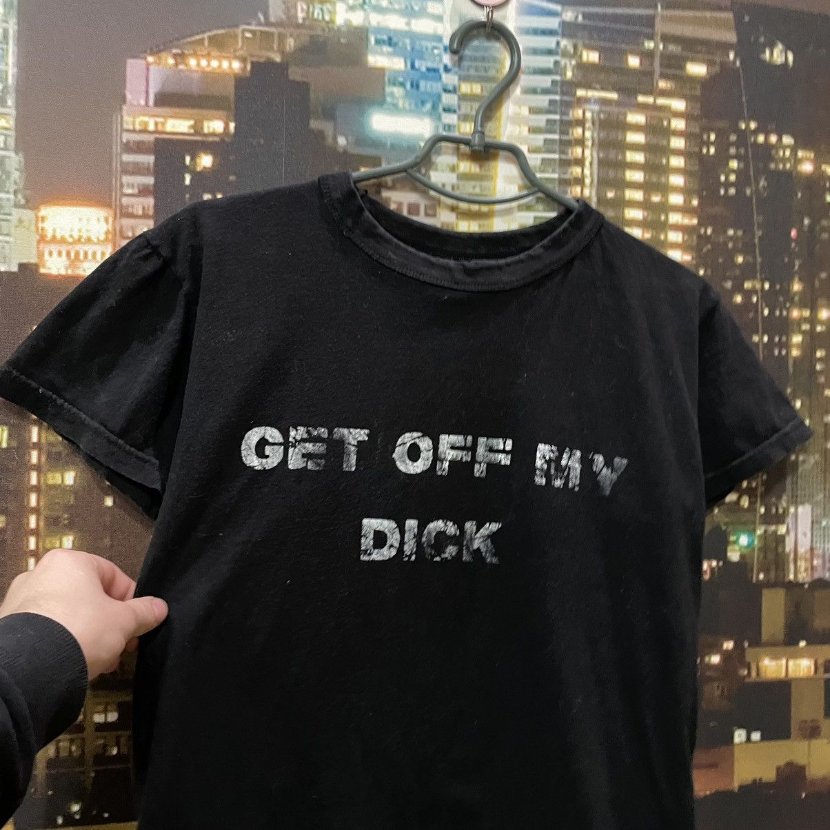 Band Tees VINTAGE 90S HUMOR TEE GET OFF MY DICK PENIS FUNNY PORNO XXX Size US S / EU 44-46 / 1 - 4 Thumbnail