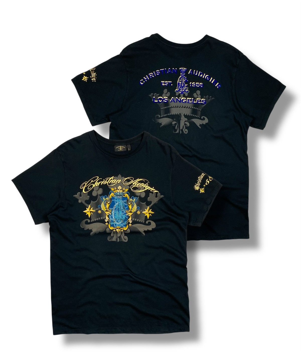 Christian Audigier Christian Audigier Double Print T-Shirt Y2K Made in USA Size US L / EU 52-54 / 3 - 1 Thumbnail
