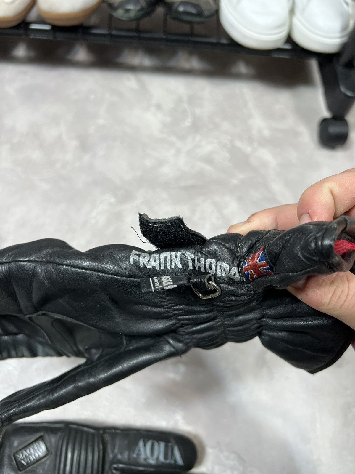 Leather Vintage Frank Thomas Racing Leather Gloves Size ONE SIZE - 6 Thumbnail