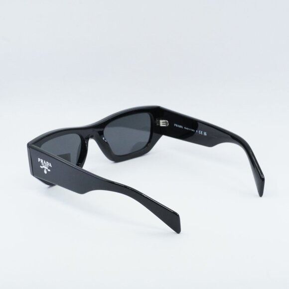 Prada Prada PRA01S 16K08Z Sunglasses Black Square Frame, Dark Grey Size ONE SIZE - 10 Thumbnail