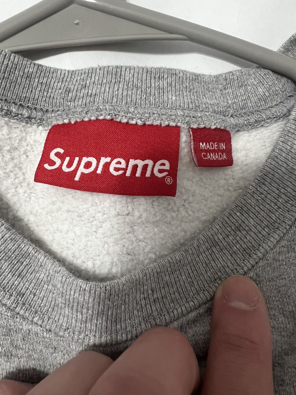 Supreme Supreme Grey Pullover Orange Logo - Size Medium Size US M / EU 48-50 / 2 - 4 Thumbnail