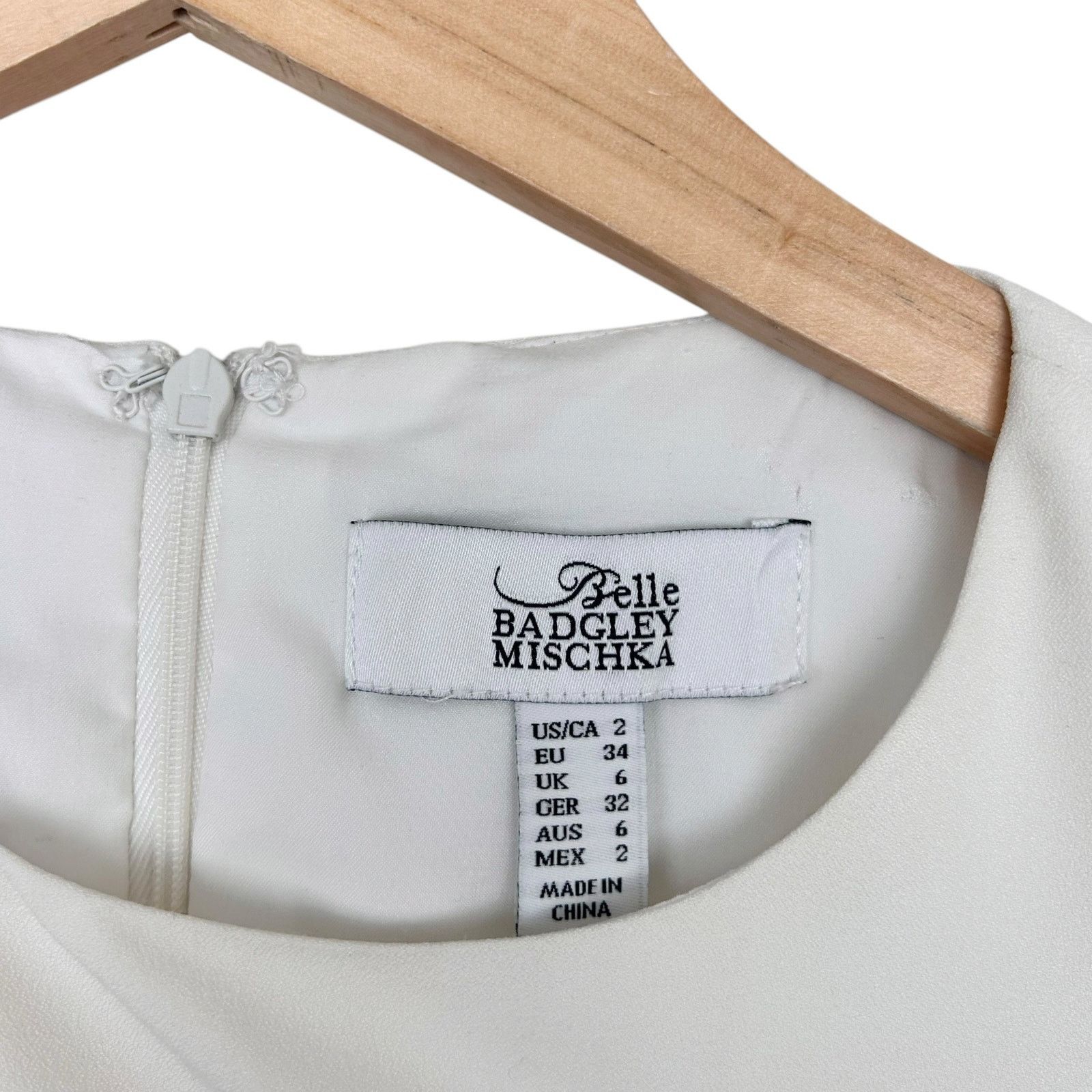 Badgley Mischka Belle Badgley Mischka White Tiered Dress Sz 2 Size XS / US 0-2 / IT 36-38 - 3 Thumbnail
