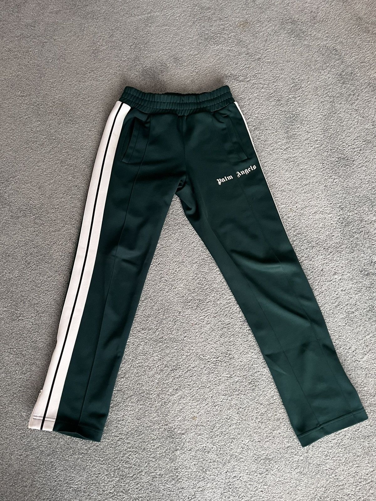 Palm Angels Palm angels green/ white classic track pants size XS Size US 29 - 1 Thumbnail