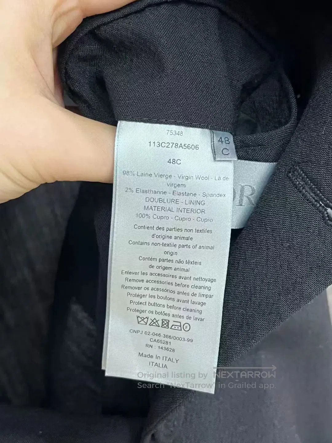 Dior Dior Logo Suit Jacket Size 48. Size US L / EU 52-54 / 3 - 4 Thumbnail