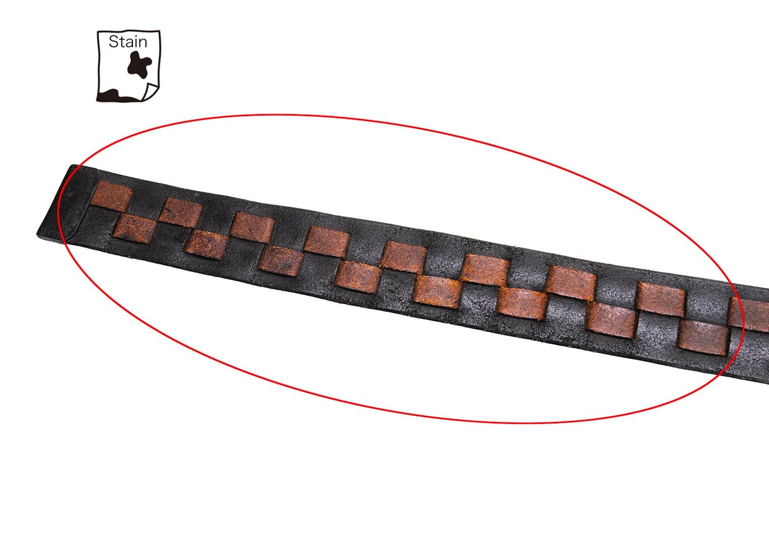 Issey Miyake Leather Woven Square Design Belt in Black and Brown Size ONE SIZE - 7 Thumbnail