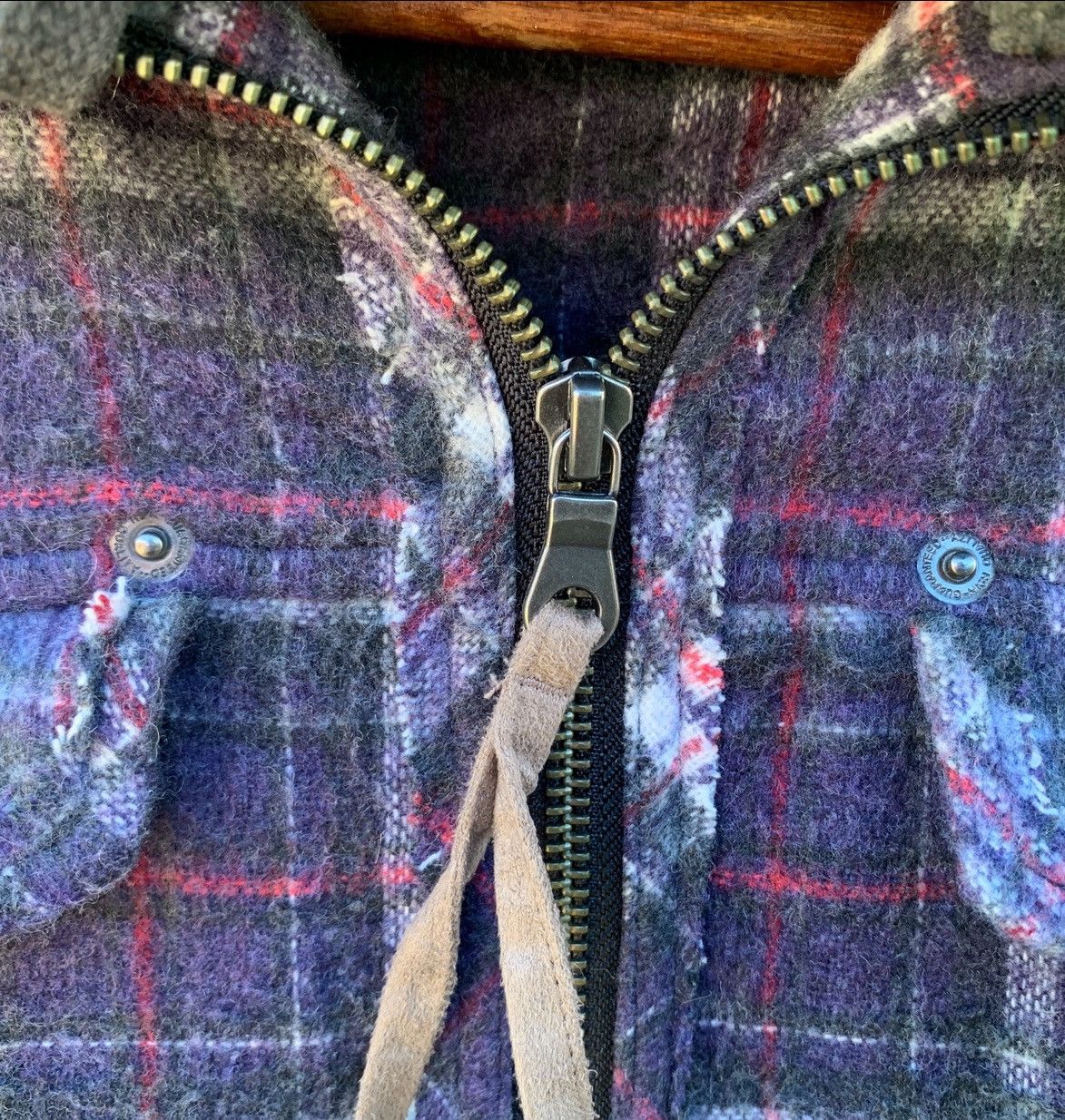Japanese Brand PPFM PLAID WOOL FULL ZIPPER JACKET Size M / US 6-8 / IT 42-44 - 10 Thumbnail