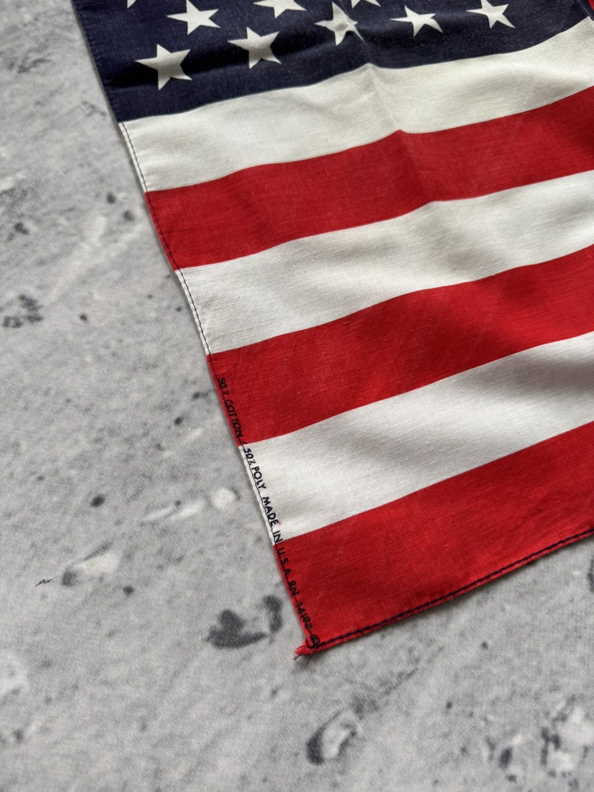 Vintage 🇺🇸Vintage 90-00s Bandana scarf retro USA FLAG handkerchief Size ONE SIZE - 3 Thumbnail
