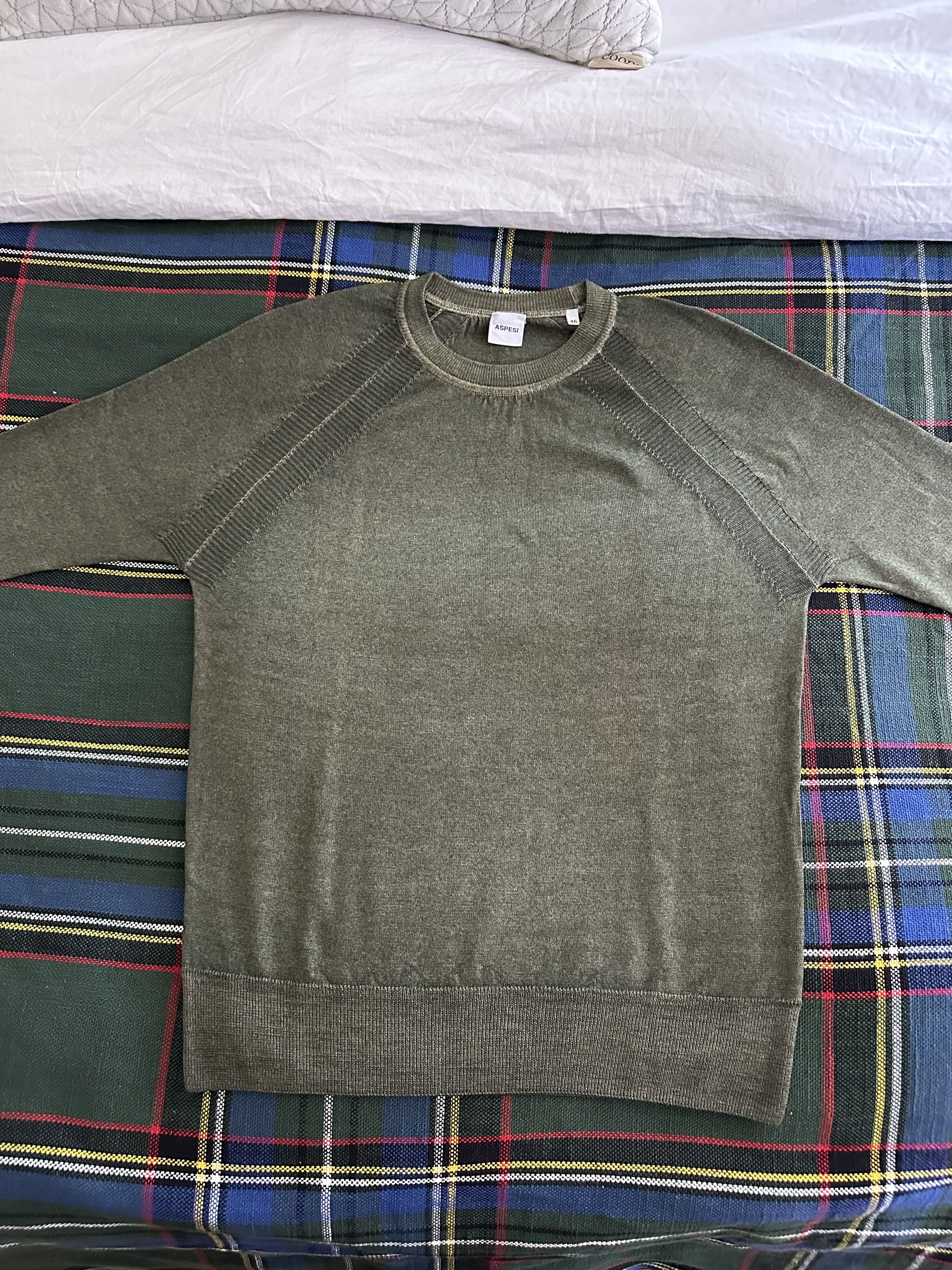 Aspesi Army Green Slim-Fit Wool Sweater IT46 Size US S / EU 44-46 / 1 - 3 Thumbnail