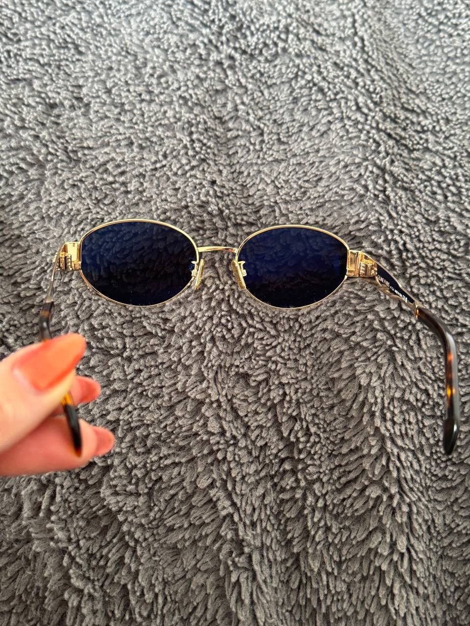 Celine Celine Triomphe Metal Oval Sunglasses Size ONE SIZE - 10 Thumbnail