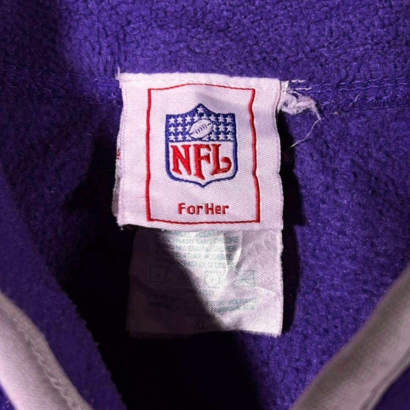 NFL NFL Baltimore Ravens Purple Embroidered 1/4 Zip Fleece Sweatshirt Women's XL Size XL / US 12-14 / IT 48-50 - 3 Thumbnail